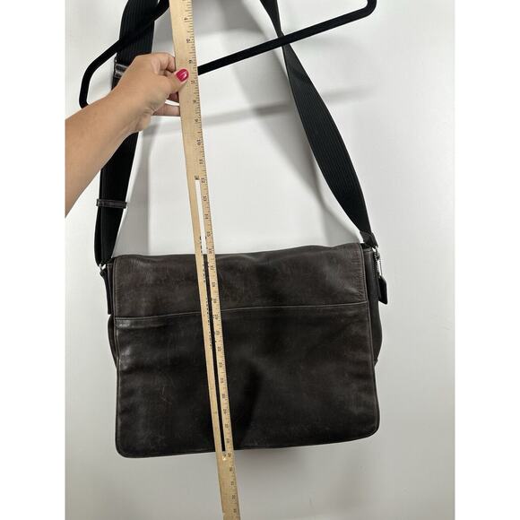Vintage Coach Messenger Leather Briefcase Laptop Bag Strap Large H1S-5233 RARE - Picture 11 of 16